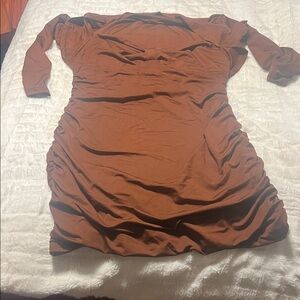 Uryiao tight club dress Brown Women's Dress